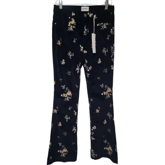 Driftwood Floral Embroidered Trousers - Navy and Gold - Picture 7 of 7